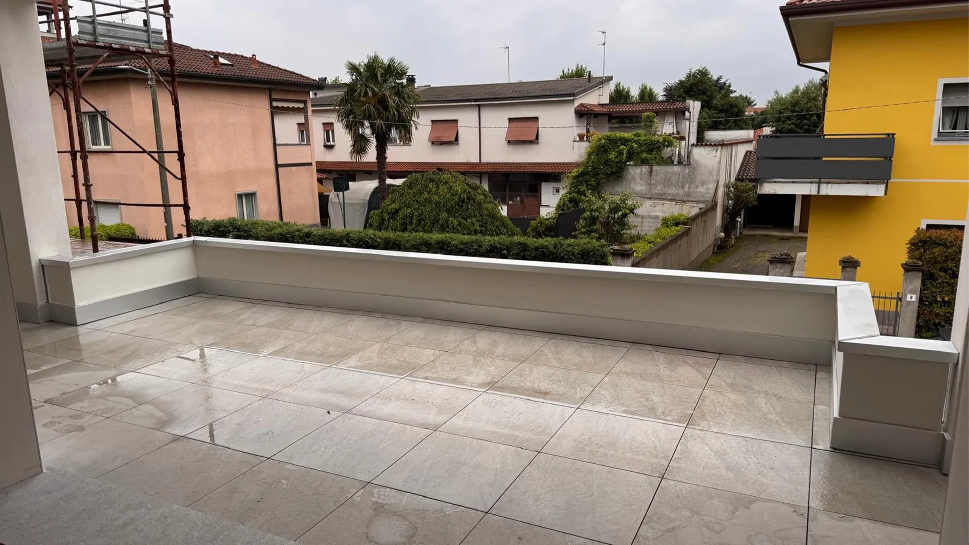domino rendering fioriere Domino System terrazza prima